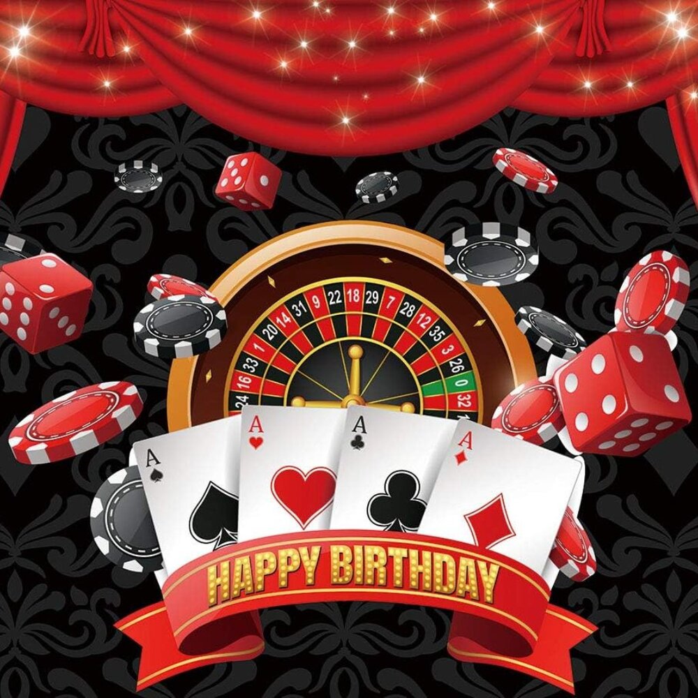 Las Vegas Casino Birthday Party Photography Backdrop